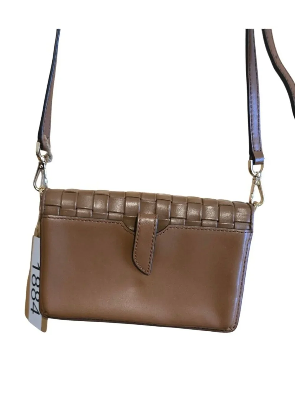 Michael Kors Woven Crossbody Leather Bag With Adjustable Strap